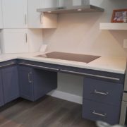Kitchen with Roll Under Stove and Grab Bars